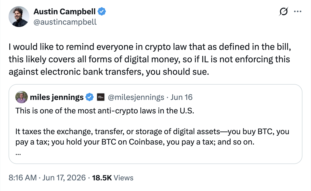 Austin Campbell X post screenshot