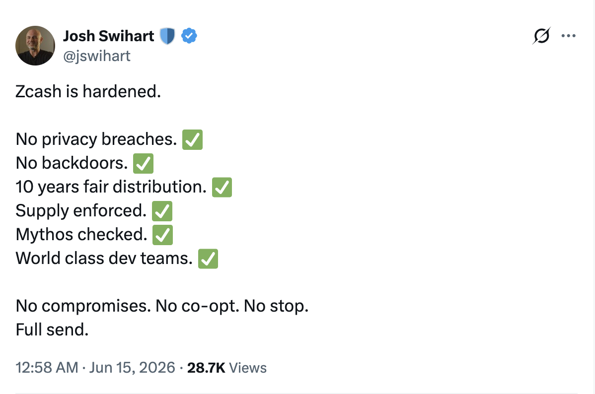 Josh Swihart X post screenshot